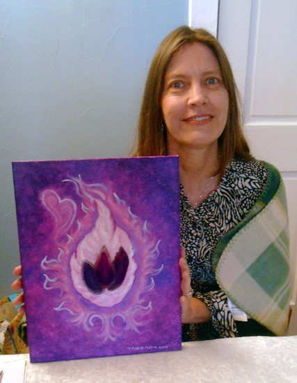 Spiritual-Art-Sold-Violet Flame Heart