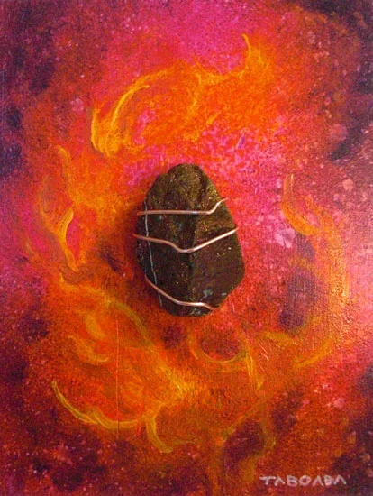 Chalcopyrite With Inner Flame Spark Visionary Art Chalcopyrite With Inner Flame Spark Visionary Art