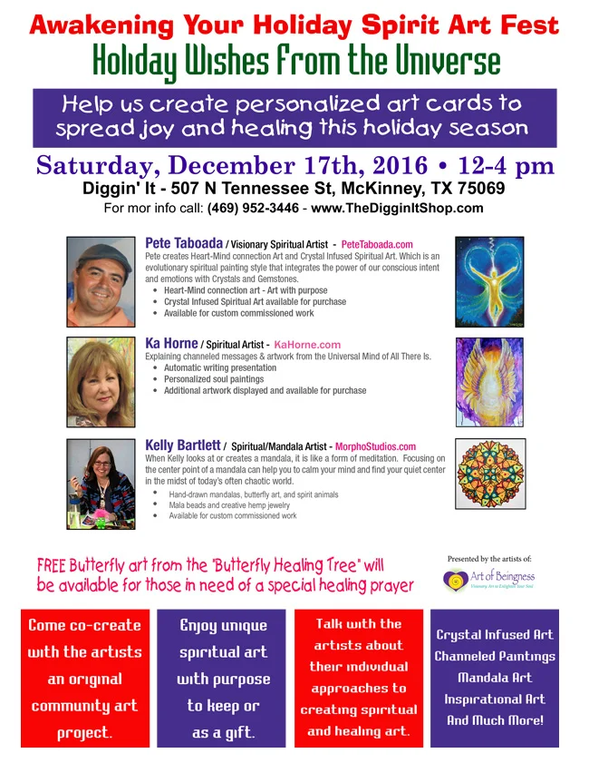 Holiday Wishes From The Universe – Art Show at Diggin' It